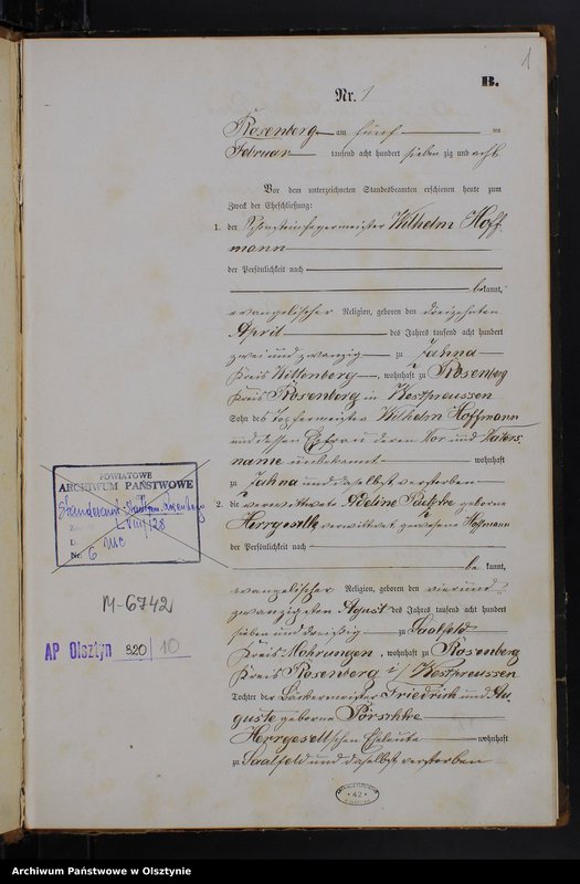 Obraz 3 z jednostki "Heiraths-Neben-Register Nr 1 - 25"