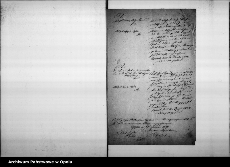 Obraz 6 z jednostki "Acta des Magistrats zu Oppeln betreffend: das, vom Stadtältesten Carl Höfer dem hiesigen Krankenhause vermachte Legat von 100 rtl. in einem Staatsschuldschein"