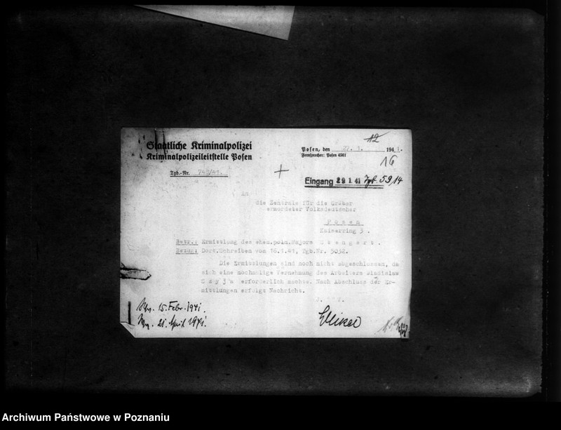 Obraz 20 z jednostki "Korespondencja w sprawie miejscowych Niemców rozstrzelonych w okolicy Turka w 1939 roku"