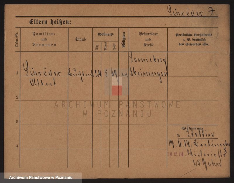 Obraz 17 z jednostki "Szreder (Schrö...) (samotni mężczyźni i kobiety) - Szrof"