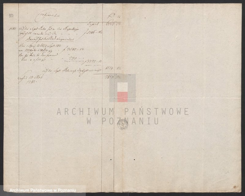 Obraz 11 z jednostki "Berechnung wieveil die Stadt Lissa an Czopowe vor das herrschaftliche Bier und Branntwein gezahlt hat; język niemiecki"