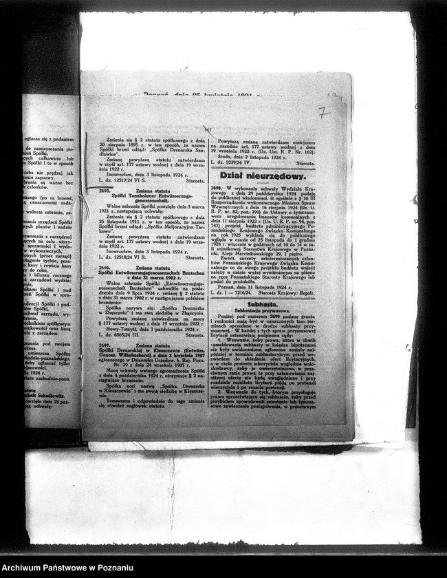 Obraz 10 z jednostki "Bildung einer Draenage-Genossenschaft in Schadlowitz im Kreise Inowrazlaw /Szadłowice powiat inowrocławski/"