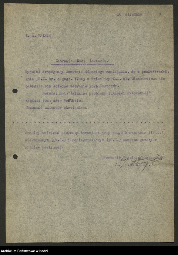 Obraz 7 z jednostki "Komunikaty w sprawie szkolenia międzypartyjnego"