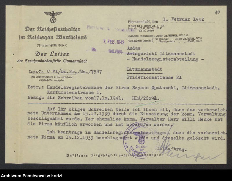 Obraz 12 z jednostki "Chaim Szymon Opatowski - sprzedaż torebek papierowych i foremek aluminiowzch własnego wyrobu"