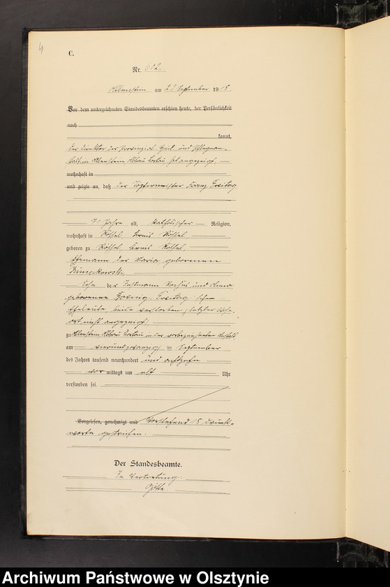 image.from.unit.number "Sterbe-Haupt-Register Tom II, Nr 600-877"