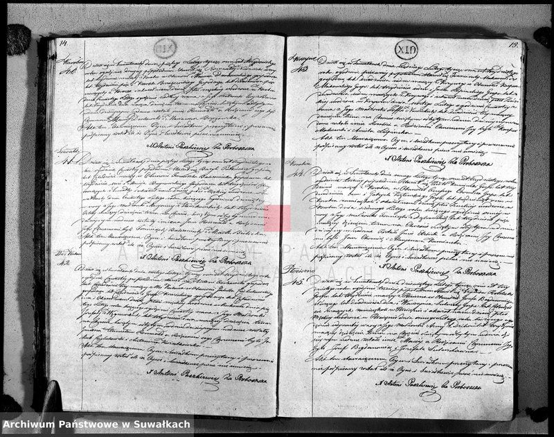 image.from.unit.number "Księga duplikat urodzonych, zaślubionych i zeszłych urzędnika stanu cywilnego, parafij suwalskiej roku 1830"
