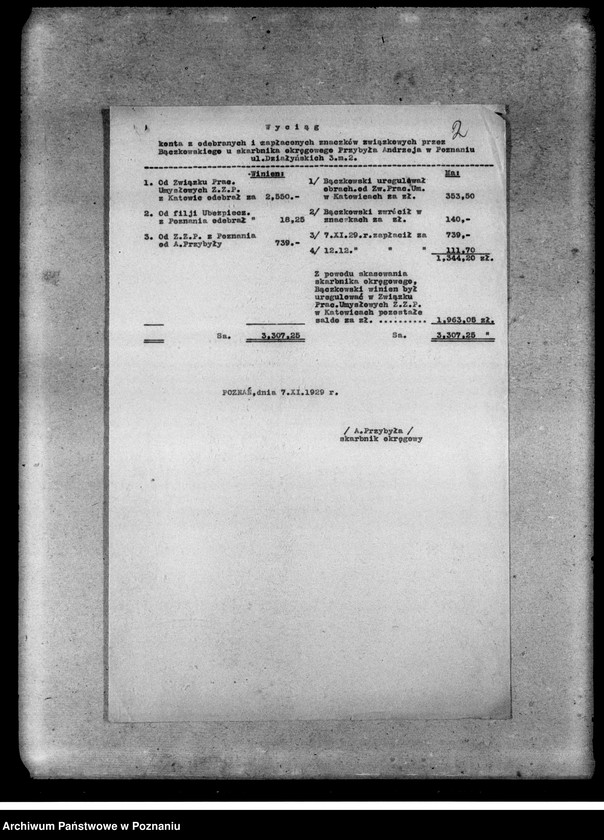 Obraz 6 z jednostki "Sprawa sporna - Zjednoczenie Zawodowe Polskie c/a Bączkowski- akta procesowe"