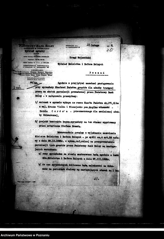 Obraz 13 z jednostki "Majątek Krusza Wielka bI Niemojewko nabycie nieruchomości w trybie art. 8 ustawy o wykonaniu reformy rolnej"