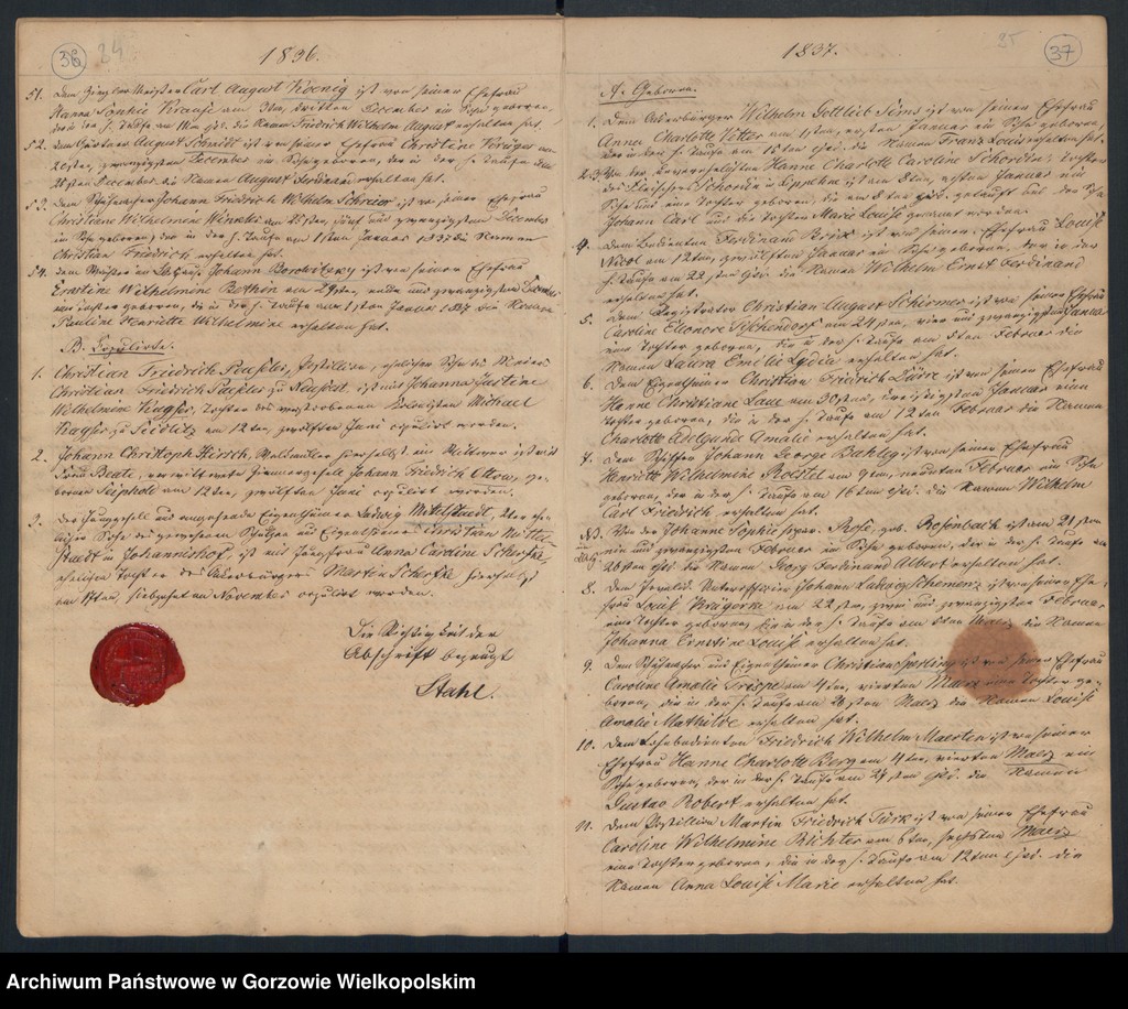 image.from.unit.number "Geborne und Copulirte in der Gemeine in Concordien Kirche zu Landsberg an der Warthe"