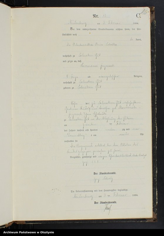 image.from.unit.number "Sterbe-Neben-Register Nr 1 - 71"