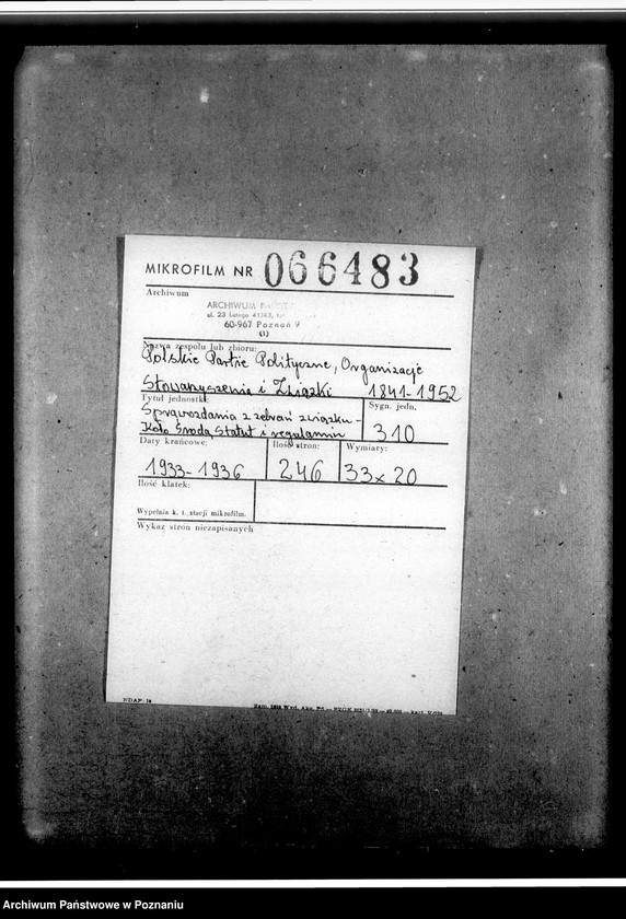 Obraz 2 z jednostki "Sprawozdania z zebrań związku - Koło Środa. Statut i regulamin"