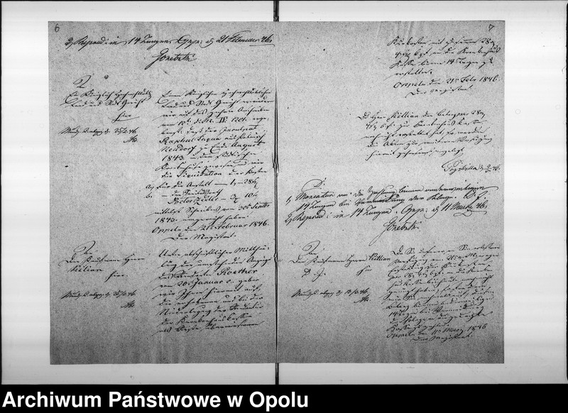 Obraz 9 z jednostki "Acta des Magistrats zu Oppeln betreffend die Prozessache contra den Kaufmann Kilian zu Ottmuth wegen 28 rtl. [Reichsthaler] 4 sgr. [Silbergroschen] 6 pf. [Pfenige] De anno 1846"