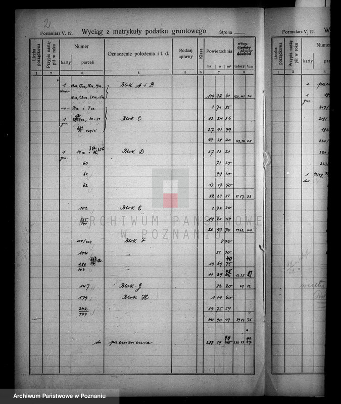 Obraz 6 z jednostki "Zestawienie parcel katastralnych majątku Stare powiatu wyrzyskiego"