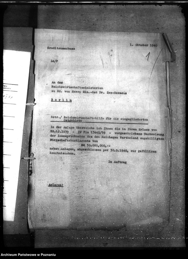 Obraz 5 z jednostki "Kredyt Stand per 30. IX. 1940."