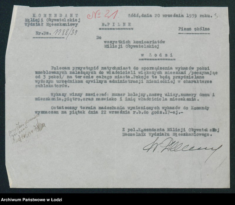 Obraz 5 z jednostki "[Akta I-go Komisariatu Milicji Obywatelskiej - zarządzenia i rozkazy Komendy Milicji Obywatelskiej i władz niemieckich]"