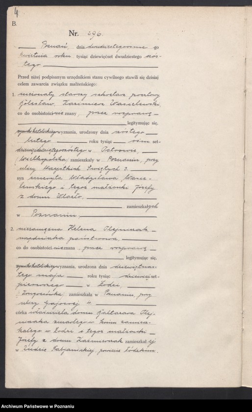 Obraz 6 z jednostki "Księga miejscowa małżeństw tom II [Rejestr główny małżeństw]"
