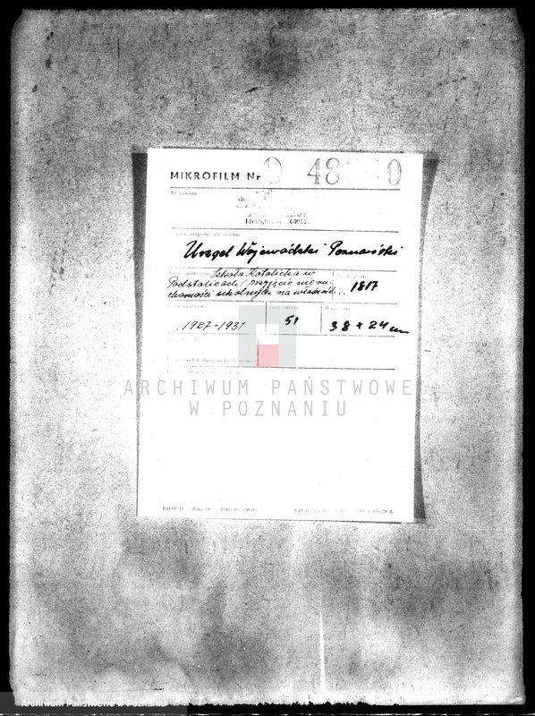 Obraz 2 z jednostki "Szkoła katolicka w Podstolicach /przyjęcie nieruchomości szkolnych na własność obszaru dworskiego/"