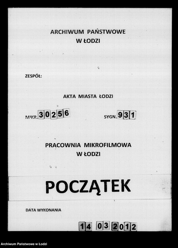 Obraz 1 z jednostki "Akta tyczące się doręczania awizacji"