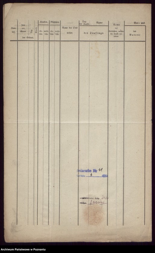 Obraz 5 z jednostki "Duplikat des Taufregisters"