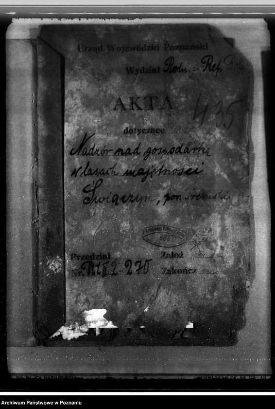 image.from.unit.number "Nadzór nad gospodarką w lasach majętności Święczyn powiat śremski"