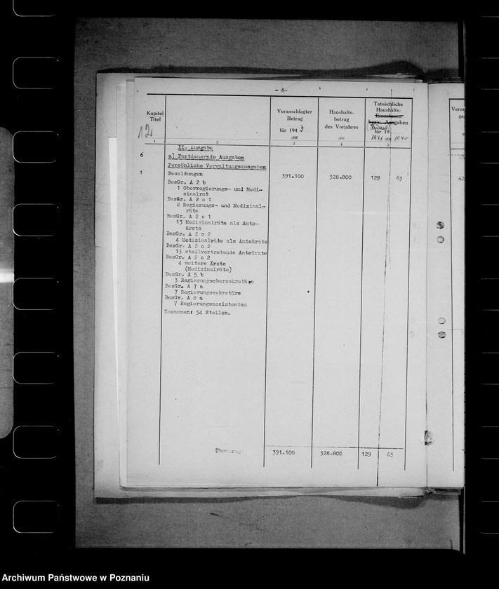 Obraz 16 z jednostki "Voranschlag- Medizinalverwaltung"