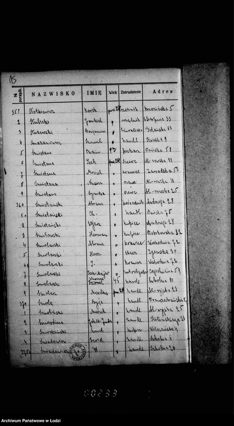 Obraz 20 z jednostki "Lista wyborców Gminy Wyznaniowej Żydowskiej w Łodzi 1924 r. lit. S"