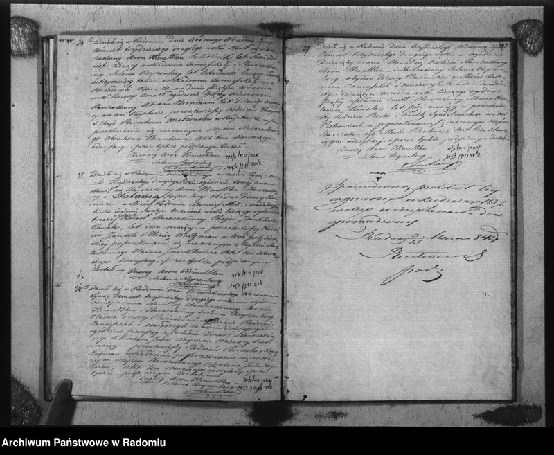 image.from.unit.number "Akta Stanu Cywilnego Wyz. Mojżeszowego Parafii Radom Urodzin, Małżeństwa i Zejścia z Roku 1832"