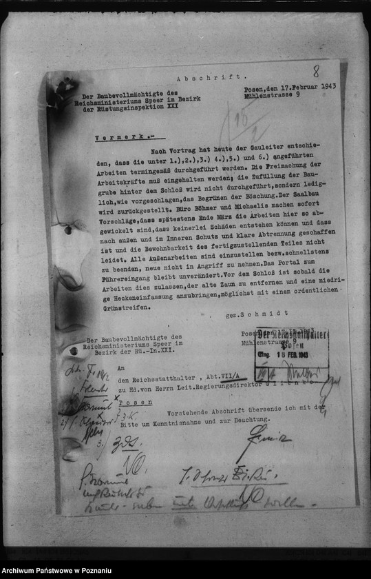 Obraz 12 z jednostki "Sprawozdania ze stanu robót przy przebudowie zamku w Poznaniu"