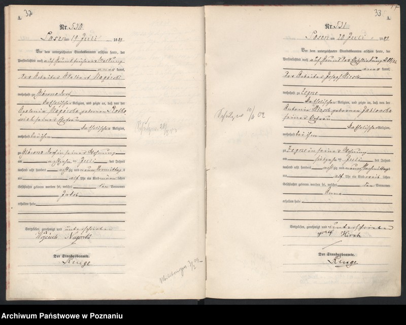 Obraz 20 z jednostki "Księga urodzeń t. II"