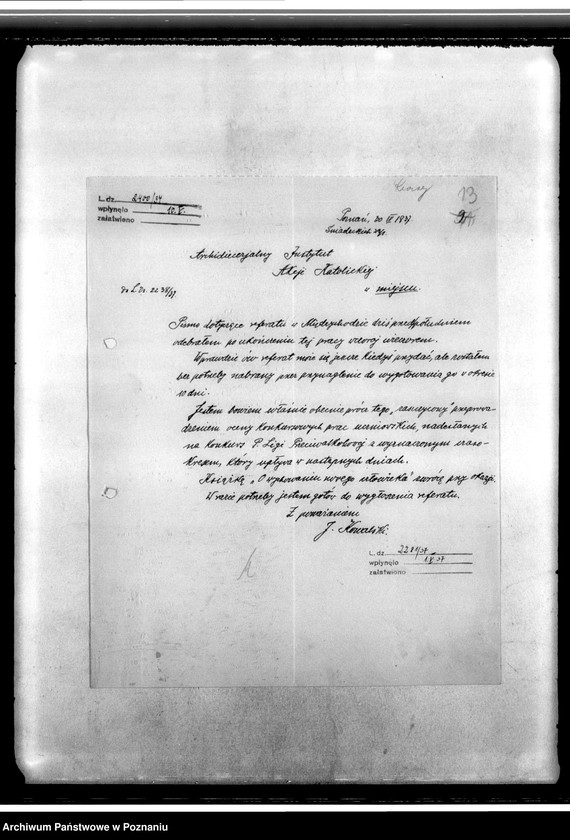 Obraz 17 z jednostki "Korespondencja dotycząca działalności Parafialnych Akcji Katolickich oraz organizacji kursów i zjazdów powiatowych inteligencji"