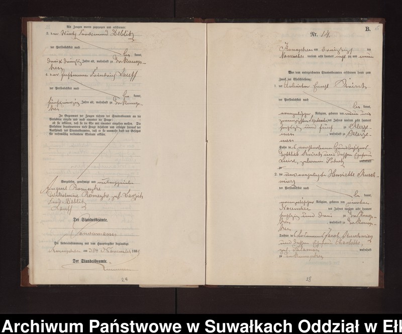 image.from.unit.number "Heiraths-Neben-Register des Preussischen Standes-Amtes Gr. Konopken Kreis Loetzen"
