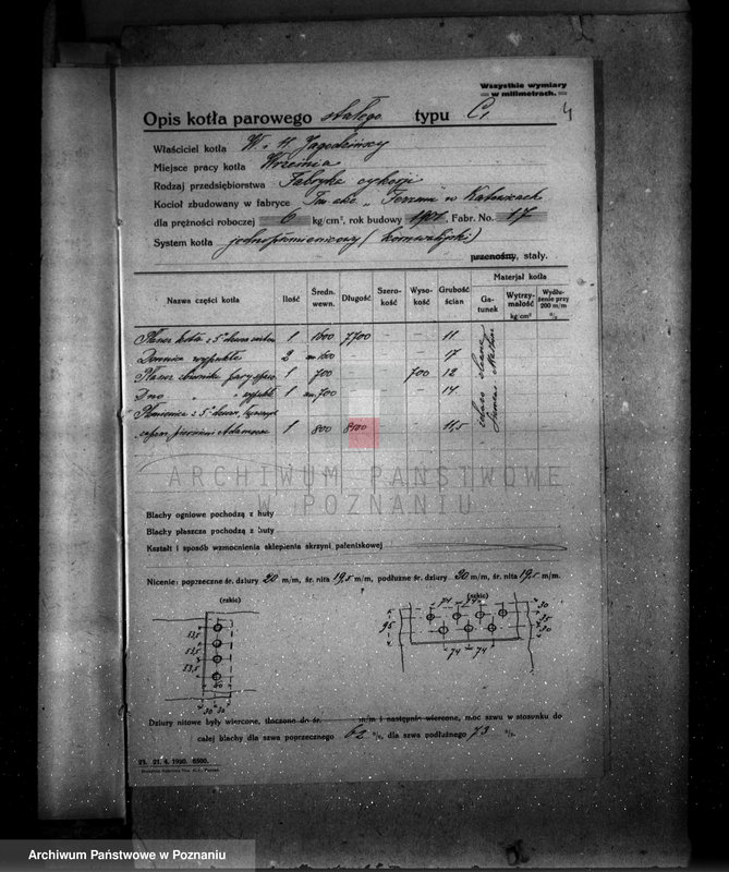 Obraz 8 z jednostki "Poznańska Termochemiczna Przetwórnia padliny Poznań-Główna nr woj. 167 pierwszy własność Bracia Drabińscy tartak w Janówcu pow. żniński"