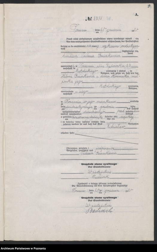 Obraz 11 z jednostki "Księga urodzeń odpis tom VIII [Rejestr poboczny urodzeń]"