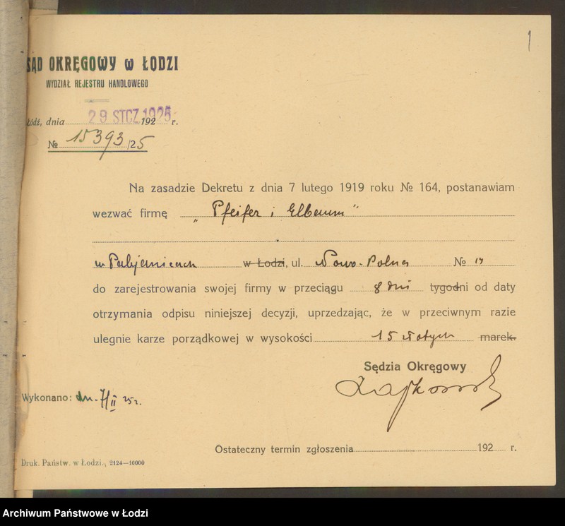 Obraz 3 z jednostki "Pinkus Fajfer- sklep kolonialno- spożywczy- Pabianice"