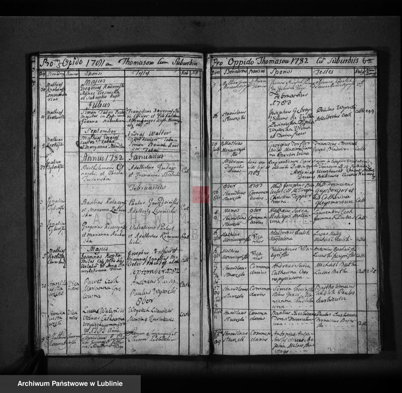 Obraz 6 z jednostki "Metrica copulatorum pro oppido Tomaszów et villis"