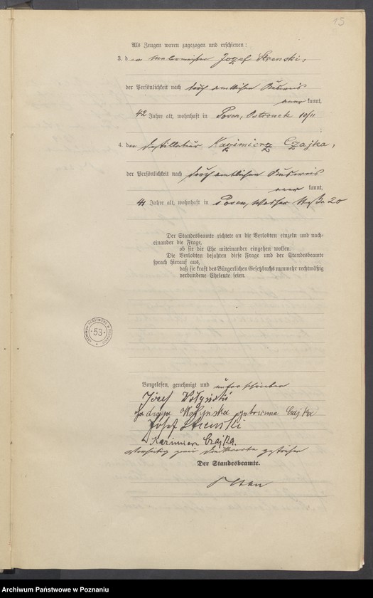 Obraz 17 z jednostki "Księga miejscowa małżeństw tom V [Rejestr główny małżeństw]"