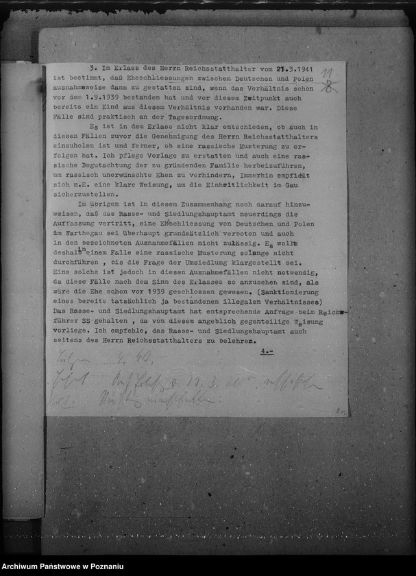 Obraz 15 z jednostki "Verkehr Deutscher mit Polen. Illegitime Ehegemeinschaften zwischen Deutschen und Polen"