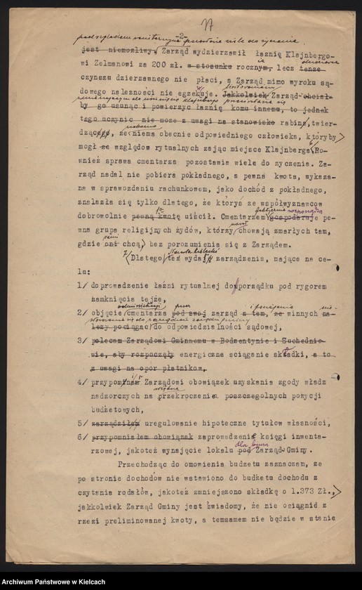 image.from.unit.number "Budżety i sprawy majątkowe żydowskiej gminy wyznaniowej w Bodzentynie pow. Kielce"