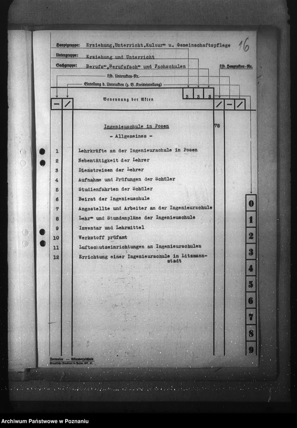 Obraz 20 z jednostki "Aktenplan der Berufs-, Berufsfach- und Fachschulen"