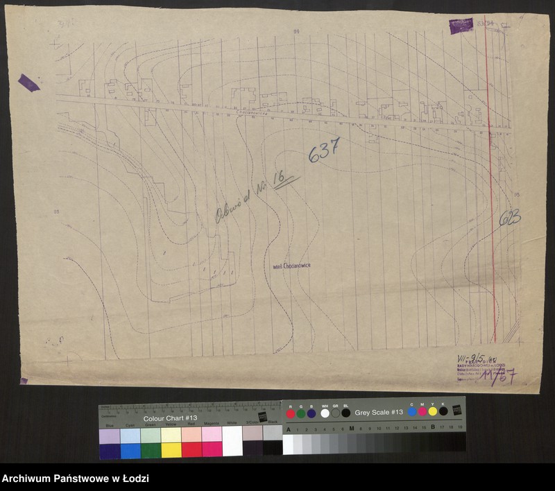 Obraz 1 z jednostki "Plan m. Łodzi 1:2000 z oznaczeniem podziału miasta na obwody Komitetów Blokowych. Sekcja SW 94"