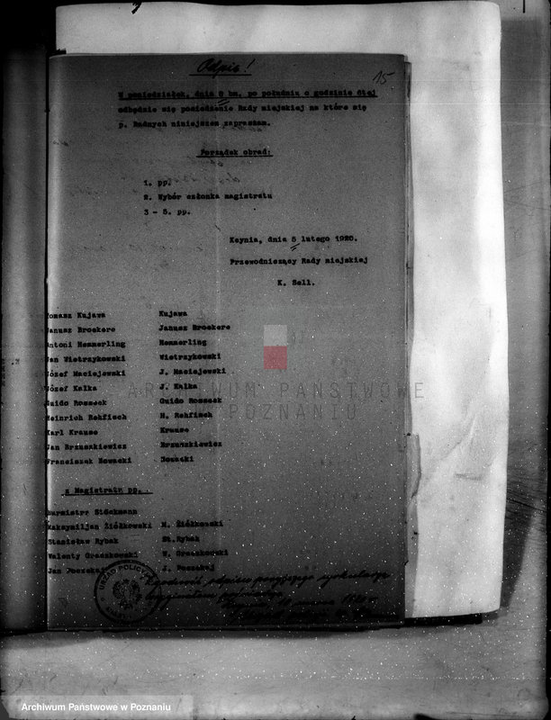 Obraz 19 z jednostki "Członkowie magistratu miasta Kcyni"