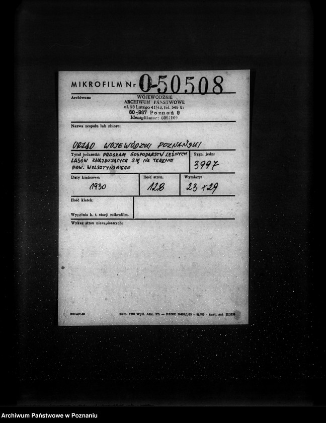 Obraz 2 z jednostki "/Program gospodarstw leśnych znajdujących się na terenie powiatu wolsztyńskiego/"