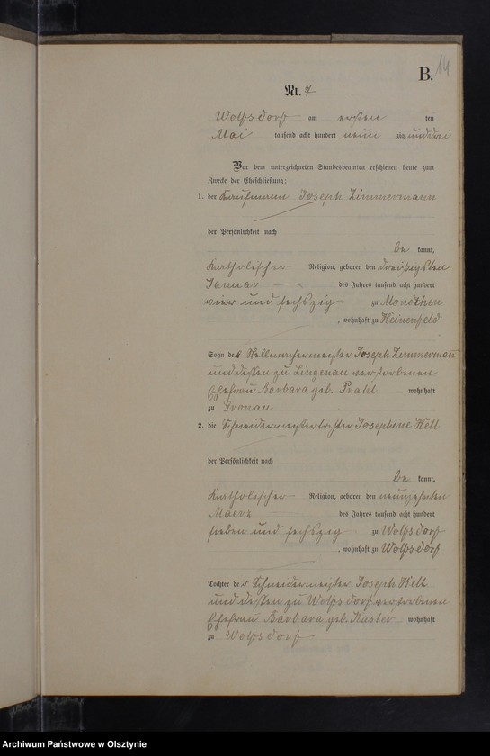 image.from.unit.number "Heiraths-Neben-Register Nr 1 - 20"