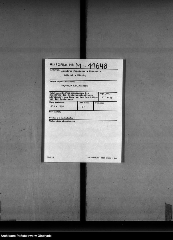 image.from.unit.number "Zulassung des Rittergutsbesitzers Lieutenant von Berg [Hermann] zu den Geschäften bei der Regierung"