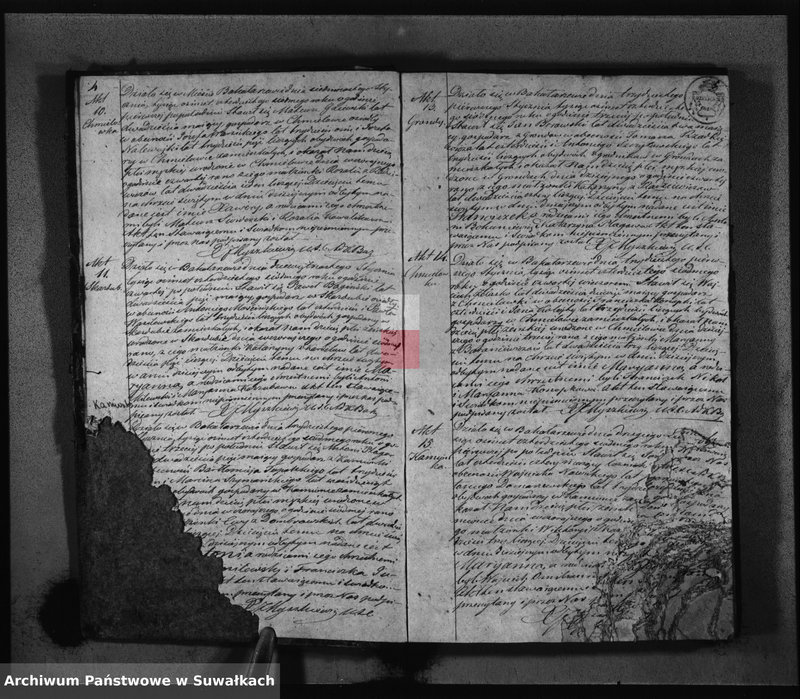 Obraz 5 z jednostki "Duplikat Aktów Urodzonych Zaślubionych i Zeiscia w Parafii Bakałarzewskiej za rok 1847"