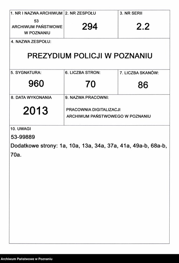 Obraz 1 z jednostki "A. betr. die gräfliche Familie Mycielski"