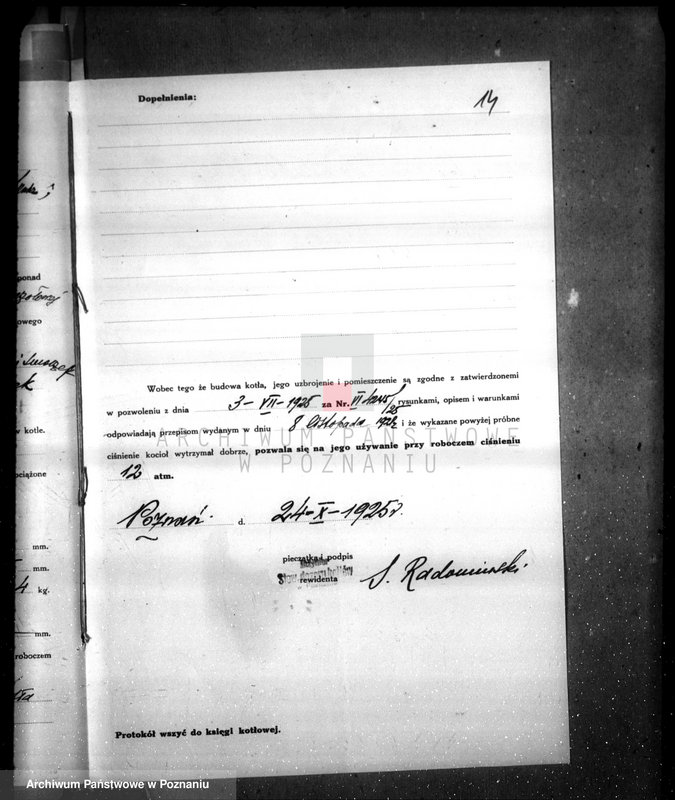 Obraz 18 z jednostki "Fabryka maszyn i urządzeń gorzelnianych J. Dziabaszewskiego i Ska w Poznaniu nr woj. 5829"