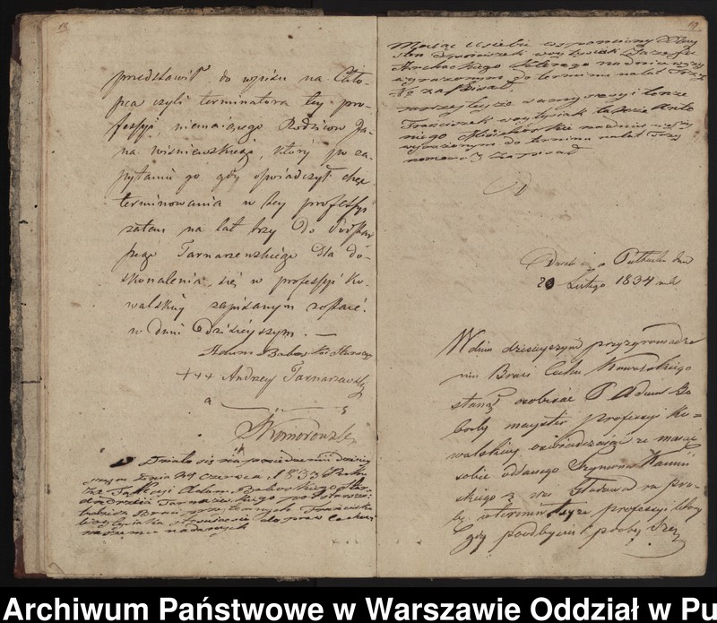 image.from.unit.number "Książka Urzędu Starszych Profesyi Kowalskiej /dopisywanie uczniów, umowy o naukę/"