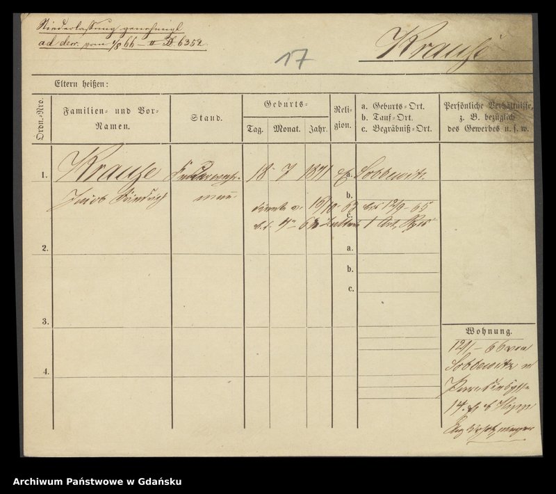 image.from.unit.number "Karty meldunkowe: Krause Ida - Krause Johann"