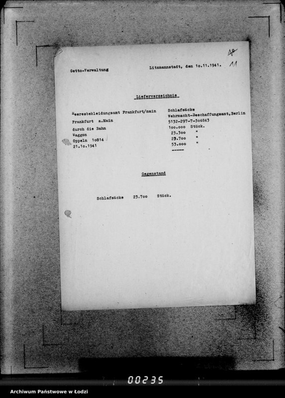 Obraz 15 z jednostki "297 Schlafsäcke. Auslieferungen"